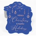 thumbnail image 2 of Inkdotpot Pack Of 100 Merry Christmas & Happy Text Paper Tags DIY Craft Bracket Shape Real Rose Gold Foil Hang Tags, 2 of 7