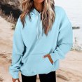 thumbnail image 2 of Timegard Hoodies for Women Drawstring Long Sleeve Sweatshirts Pullover Fall Winter Solid Color Tops, 2 of 5