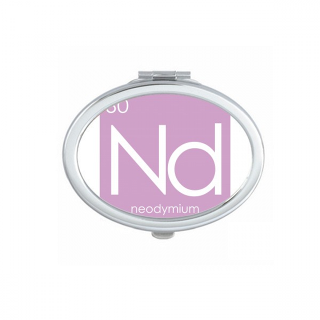 Chestry Elements Period Table Lanthanide Neodyum Nd Mirror Portable Fold Hand Makeup Double Side Glasses