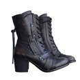 thumbnail image 1 of Women's Retro Comfy Chunky-heel Lace-up Boots, 1 of 6