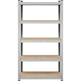thumbnail image 1 of FullFurnique 71″ Height Metal Storage Rack with Adjustable Shelves, Silver, 1 of 8