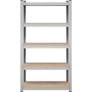 FullFurnique Étagère de rangement métallique avec étagères réglables hauteur 180 cm argent
