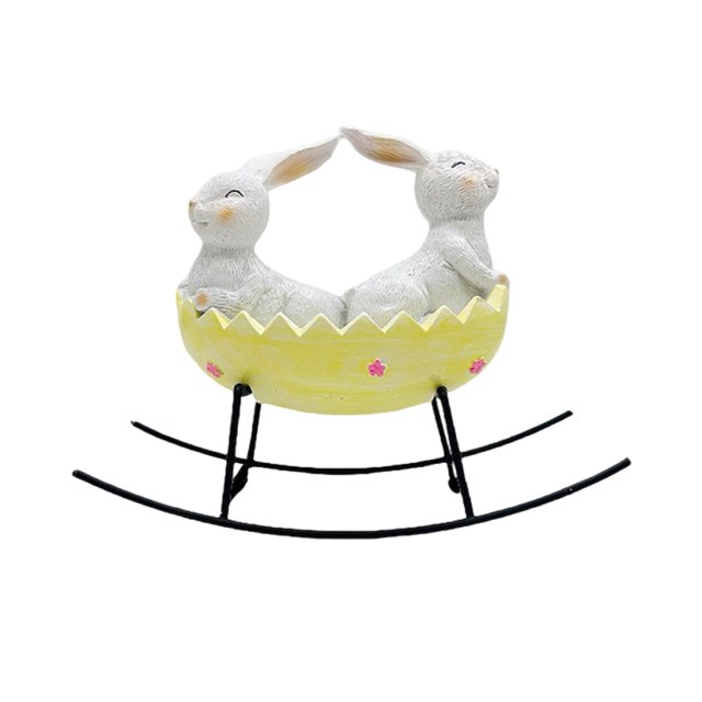 fastboy Easter Bunny Decorations Durable Easter Centerpiece For Versatile Bunny Decor Organized Clutter-free Pale yellow