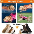 thumbnail image 2 of Dog Life Jackets Ripstop Pet Life Vest Adjustable Dog Flotation Lifesaver, 2 of 4