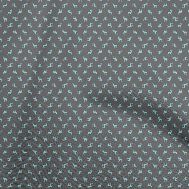 oneOone Georgette Viscose Gray Fabric Animal Craft Projects Decor Fabric Printed By The Yard 42 Inch Wide