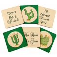 thumbnail image 1 of Inkdotpot Set of 6 Drink Coasters Easy Clean 4-inch SquareCoastersCork Base-Reusable- Quotes, 1 of 8