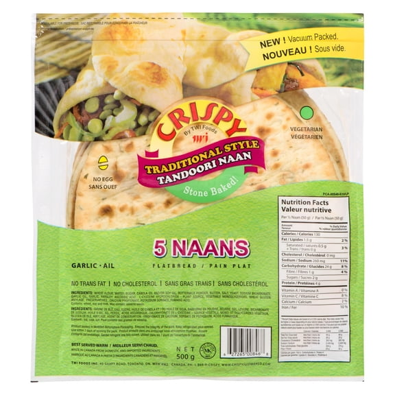 Crispy Traditional Style Garlic Stone Baked Tandoori Naan