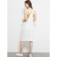 thumbnail image 2 of Junior Womens Distressed Denim Adjustable Strap Overall Dress, Off-white, Large, 2 of 5