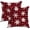 Red, variant on Christmas Buffalo Red Plaid Pillow Covers 18X18 Inch Set of 2, Snowflakes Buffalo Plaid Winter Pattern Festive Retro Texture Cushion Throw Pillow Covers Outdoor Sofa Couch Pillowcase