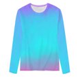 thumbnail image 4 of RKSTN Chemises à Manches Longues pour Femmes Mode Chandail à Col Rond Imprimé Teinture sur Nœuds Décontracté Sortie Blouses Amples Hauts, 4 of 4