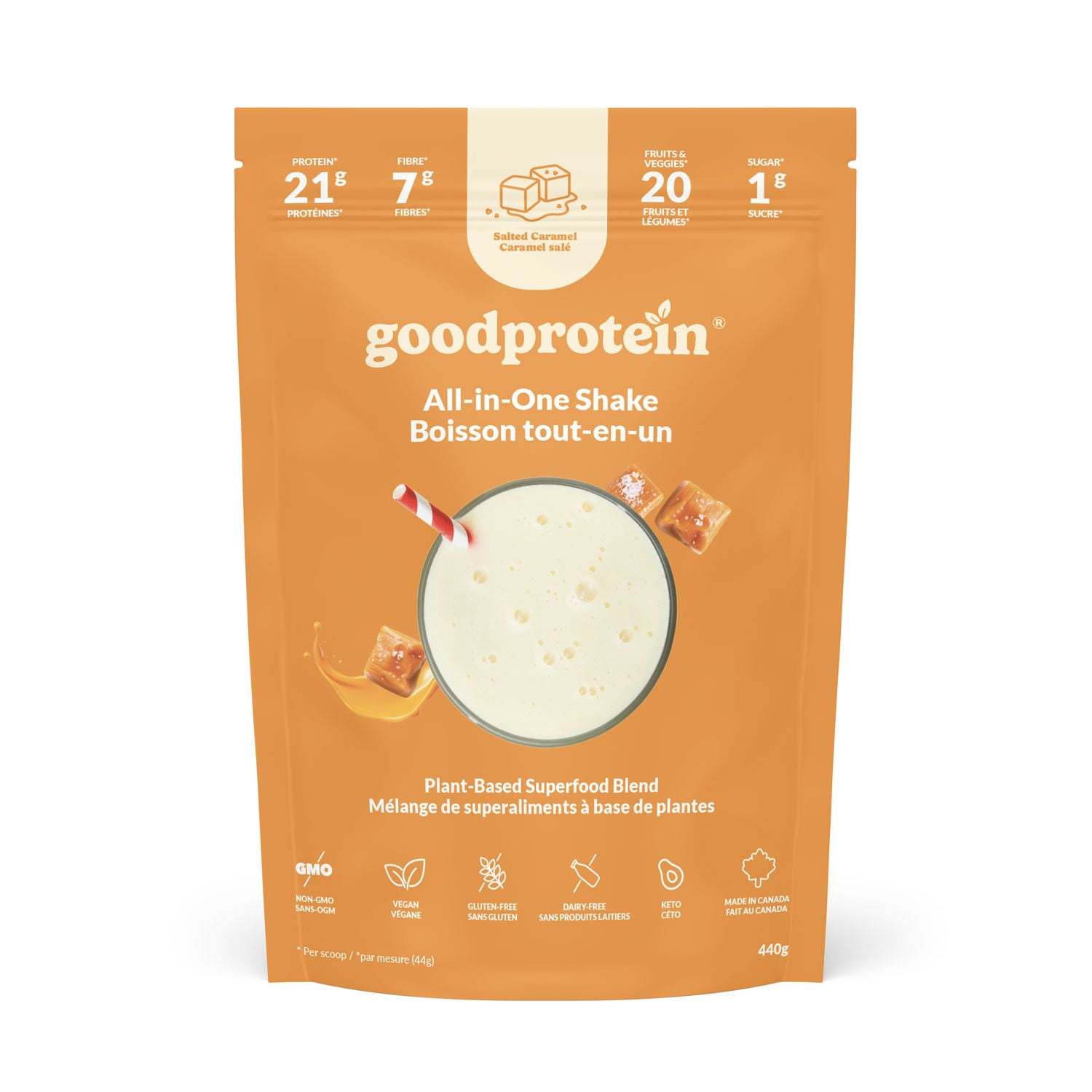 Good Protein, Salted Caramel All-in-One Shake, 440g