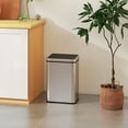 thumbnail image 2 of HOMCOM 10.6 Gallon Automatic Garbage Can, Touchless Trash Can, Silver, 2 of 9