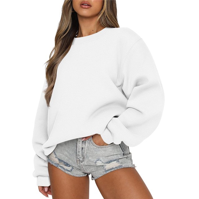 2023 Chandail à Capuchon Surdimensionné pour Femmes Mode Décontractée Manches Longues Col Rond Chandail Ample pour Dames Hauts Blouse Costumes d'Halloween/Noël Rabais de 50 % Liquidation
