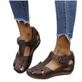 thumbnail image 4 of Babysbule Sandales pour Femmes Mode Sandales à Enfiler Ajourées Confortables Sandales à Talon Compensé Plage Chaussures Décontractées, 4 of 9
