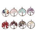 thumbnail image 1 of 8pcs Life Tree Pendant Charms Gemstone Crystal Jewelry Charms for Necklace, 1 of 8