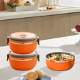 thumbnail image 4 of Containers for Lunch Box, Metal Bento Lunch Box Insulated Mens Lunch Box for Work Lunchbox Lunch Box for Work Lunch Box Womens, Orange-1 Layer, 4 of 6