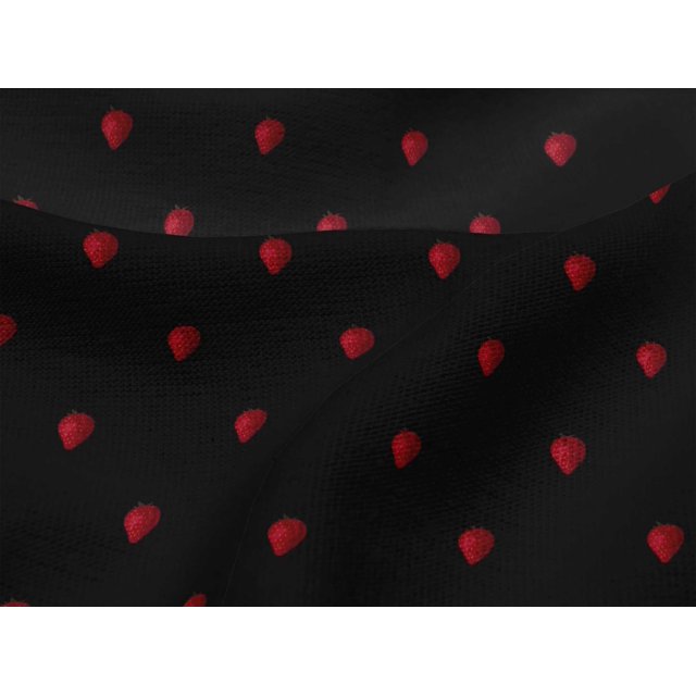 oneOone Viscose Jersey Fabric Strawberry Fruit Print Sewing Fabric BTY 60 Inch Wide