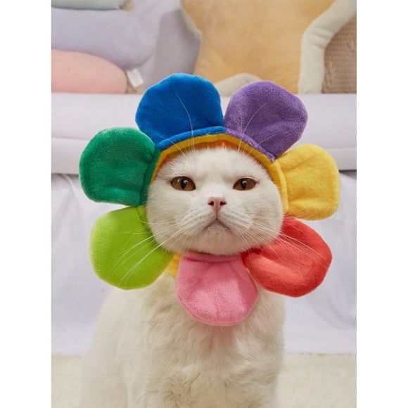 1pc Pet Octopus Hat, Cartoon, Cute, Pet Accessory, Headgear For Cat, Candy Colored, Halloween Costume