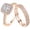 Rose Gold, variant on Riforla 3pcs Diamond Rings Set Womens Zircon Stacking Rings Promise Ring Fashion Wedding Rings Bridal Rings Womens Jewelry Gold 7