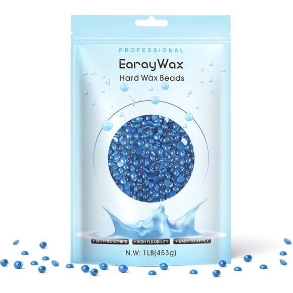 Hard Wax Beads for Hair Removal, EARAYWAX 1lb Wax Beans for Full Body, Facial, Brazilian Bikini,and legs
