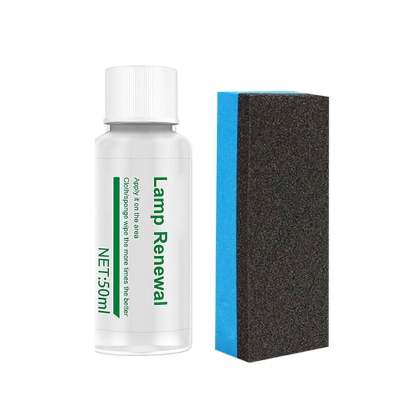 Ensemble de Restauration de Phares 3 Pcs, Uscallm Ensemble de Restauration de Phares Abat-Jour de Voiture Jaunissement Polissage Nettoyage Agent de Polissage Anti-Rayures Liquide d'Entretien de Lumière de Voiture 50 ml Nettoyant de Phares Efficace pour Phares Nuageux