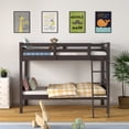 thumbnail image 3 of Costway Lit Superposé Simple sur Simple Convertible en 2 Lits Individuels en Bois Espresso, 3 of 10