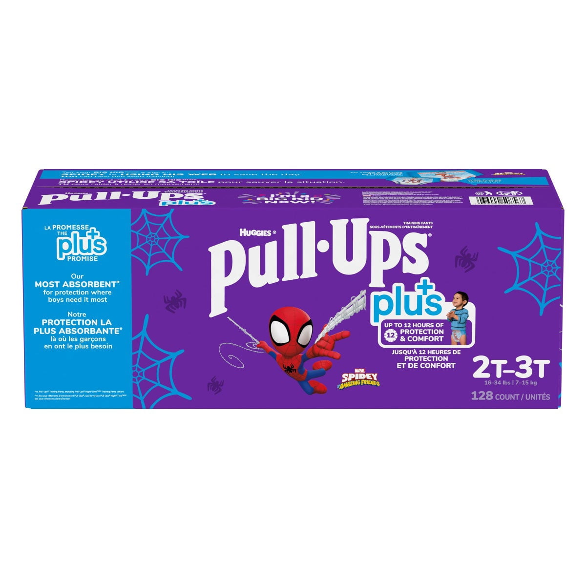 Huggies Pull-Ups Plus Training Pants, 2T to 3T Boy