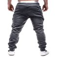 thumbnail image 2 of Men‘s Cargo Combat Work Trousers Sports Gym Jogging Zipper Drawstring Pants, 2 of 3