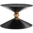 thumbnail image 1 of Meridian Furniture Malia Table Basse en Forme de Sablier en Métal Noir et Or, 1 of 5