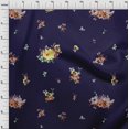 thumbnail image 4 of oneOone Cotton Poplin Navy Blue Fabric Florals Sewing Craft Projects Fabric Prints By Yard 56 Inch Wide, 4 of 4
