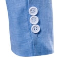 thumbnail image 4 of TIMIFIS Light Blue Men's Blazer Jacket Casual Solid Single Rows Two Button Suit Jacket Fashion Formal Lapel Slim Wedding Blazer, 4 of 8