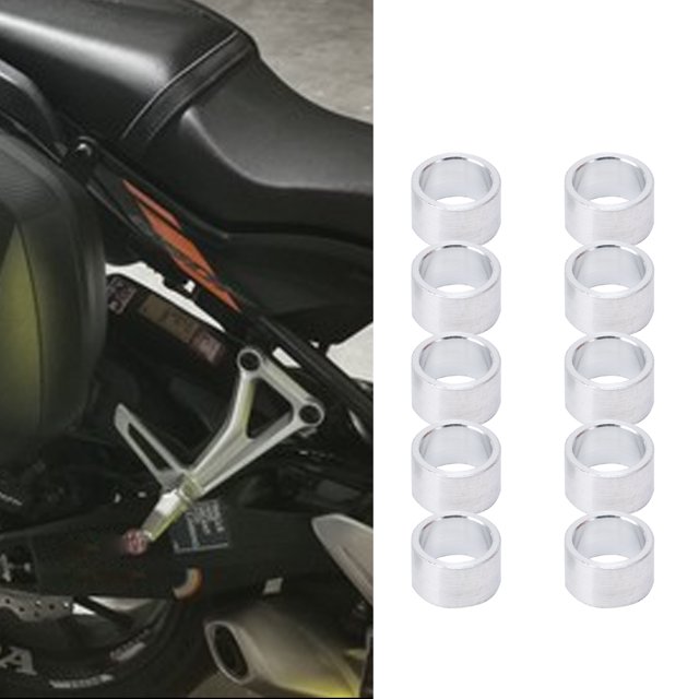 10Pcs Entretoise en Alliage d'Aluminium Diamètre Extérieur de 10mm, Raccords de Support, Connecter des Pièces en Vrac, Créer de la Distance, Réduire la Taille des Trous