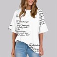 thumbnail image 2 of Pisexur Hauts pour Femmes Mode Décontractée Manches Courtes Col Rond T-Shirts Confortables Amples Imprimé Floral Blouses Printemps Été Hauts Élégants T-Shirts Imprimé Graphique Grande Taille Sorties S-5TG, 2 of 7