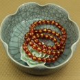 thumbnail image 4 of Angelstones Bracelet Extensible Unisexe en Perles Rondes 8 mm en Agate Rouge Naturelle à Six Mots 7 Pouces, 4 of 4
