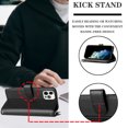 thumbnail image 4 of Compatible avec iPhone 12 Pro Étui Portefeuille Premium Fermeture Éclair Grand Espace Flip PU Cuir, 4 of 5