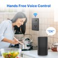 thumbnail image 4 of Mistaha Smart WiFi Wall Light Switch Outlet Combo with Type-C/USB/US Plug, 2 Way Switch, Touch Control, Timer, 2.4G Remote Control, Glass Panel - Black US 2 Gang, 4 of 6