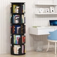 thumbnail image 3 of TOYTEXX 5-Tier 360° Rotating Stackable Bookshelf Organizer for Adults&Childern – Home & Office Use- Black, 3 of 5