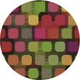 thumbnail image 1 of Ahgly Tapis d'Intérieur Lavable en Machine Carré Rouge Safran, 3 Pieds Carré, 1 of 7