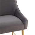 thumbnail image 4 of TOV Furniture Beatrix Dark Grey Velvet Upholstered Counter Stool - Gold Legs, 4 of 6