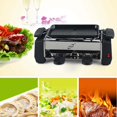 thumbnail image 3 of Hottest 1000W High Power Non-stick Family Barbecue Electric Raclette Grill Smokeless Grill Raclette Pan Electric Griddle, 3 of 7