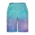 thumbnail image 3 of Plebaso Beach Shorts for Men Gradient Print Casual Shorts Drawstring Lightweight Summer Fashion Shorts, 3 of 5