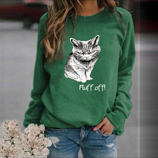 T-shirts Chemises pour Femmes Mode Loisirs Imprimé Manches Longues Col Rond Décontracté Hauts Amples Hauts pour Femmes en Liquidation