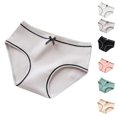 thumbnail image 3 of Culotte en Coton à Rayures avec Nœud pour Femmes et Filles, sous-Vêtements Féminins avec Nœud, Culotte Midi Taille, 3 of 7