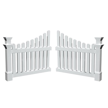 Vita Classic Cottage Picket Wings, White Vinyl, VA74338