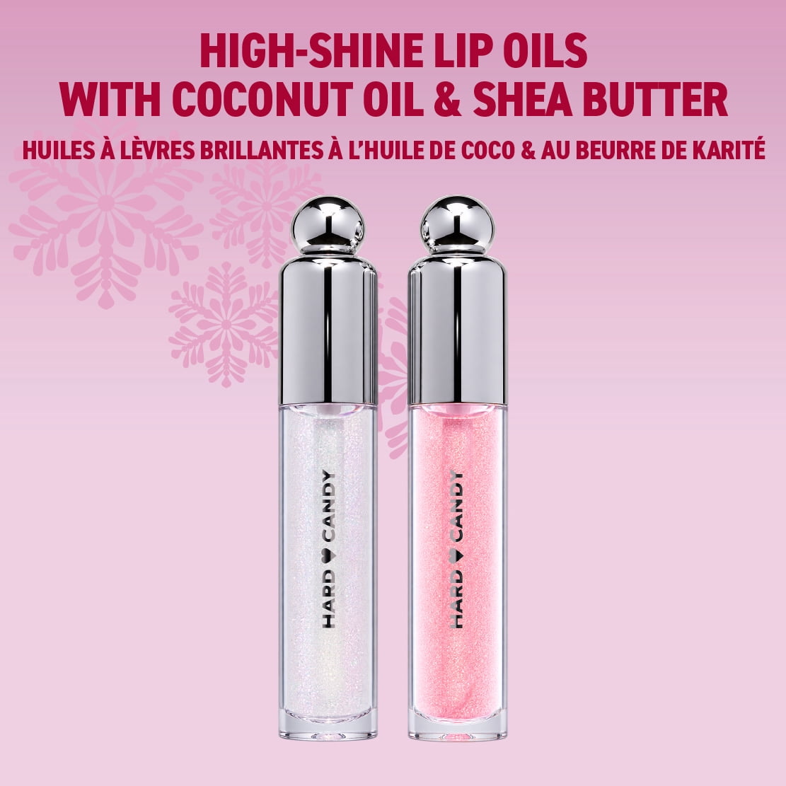 Hard Candy Shimmering Lip Oil Makeup Gift Set for Her, Stocking Stuffer