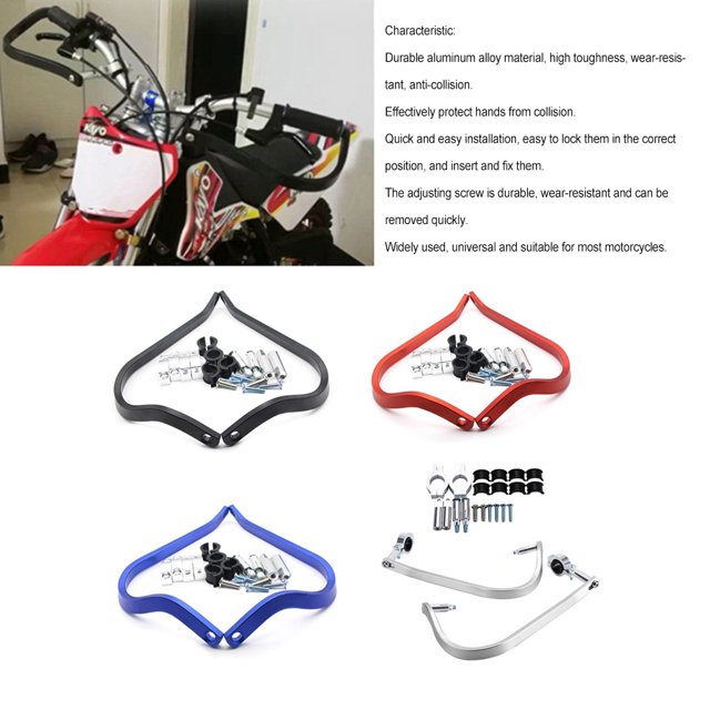 Barres de Protection pour Mains Allongées Antichute en Alliage d'Aluminium Durables, Poignée Robuste, Accessoire de Guidon de Moto, Protecteur de Moteur, Direction, Bleu