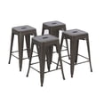 thumbnail image 2 of Mainstays 24 inch Metal Barstools Set of 4 Gunmetal Color, 2 of 7