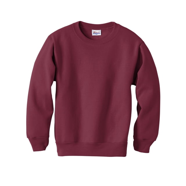 Hanes ComfortBlend EcoSmart Chandail à Col Rond pour Garçon, P, Bordeaux