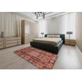 thumbnail image 4 of Ahgly Company Tapis d'Intérieur Carrés Abstraits Rouge Brique de Feu Abstrait, 7 Pieds Carré, 4 of 6