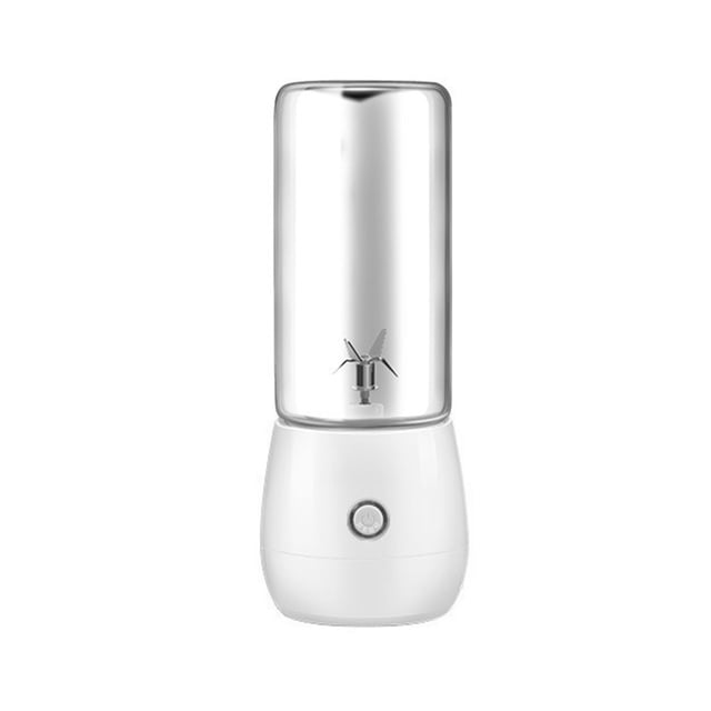 JASKFLY Plastic Juicer 1 Count Portable USB Mini Juicer Cup 4 Blade Stainless Steel Fruit Vegetable Blender 8.27x3.35in Travel Leak Proof,Kitchen & Dining|Plastic,White